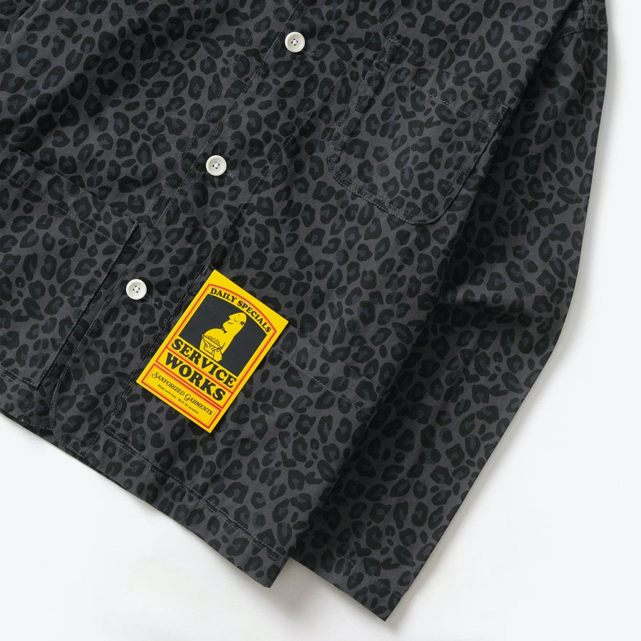 Service Works - Easy Chef Long Sleeve Shirt - Black Leopard