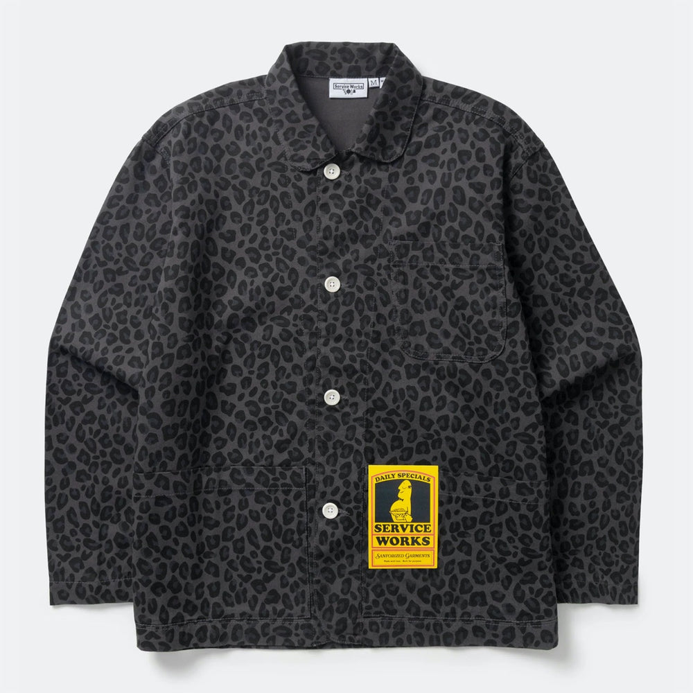 Service Works - Easy Chef Long Sleeve Shirt - Black Leopard