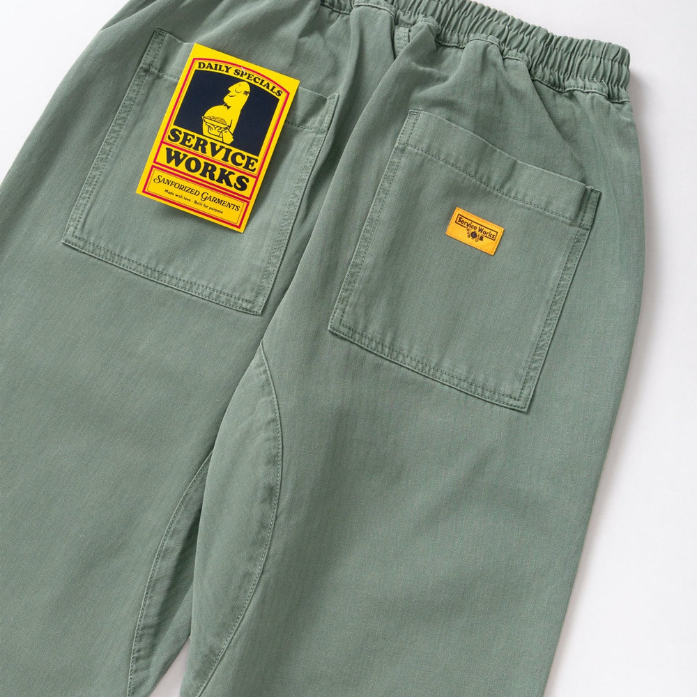 Service Works - Pigment Herringbone Twill Chef Pants - Olive