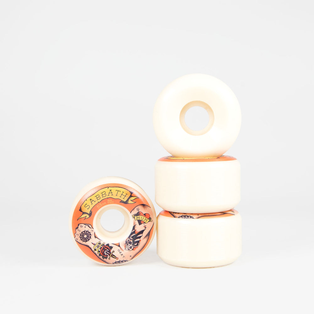 Sabbath Wheels - 55mm (99a) Geeza Conical Skateboard Wheels - White