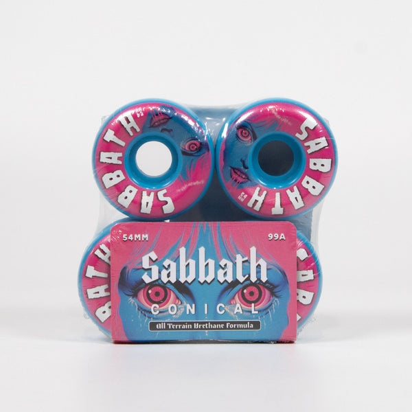 Sabbath Wheels - 54mm (99a) Sci-Fi Conical Skateboard Wheels (Blue)