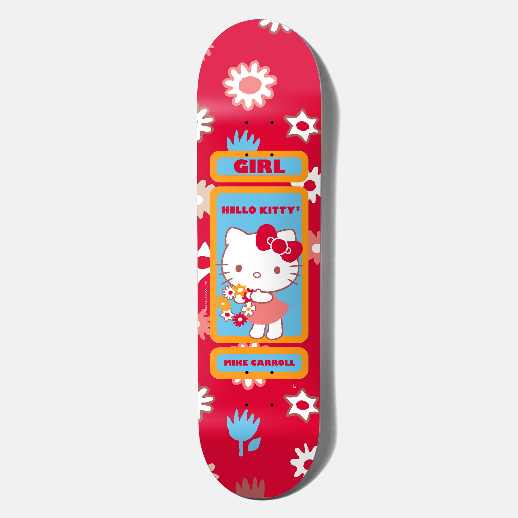 Girl Skateboards - 8.375" Sanrio Carroll Hello Kitty Skateboard Deck - Red