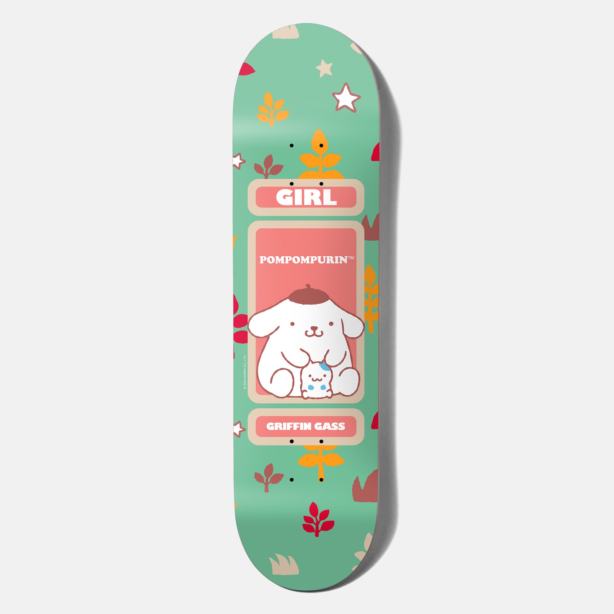 Girl Skateboards - 8.5" Sanrio Gass Hello Kitty Skateboard Deck - Green