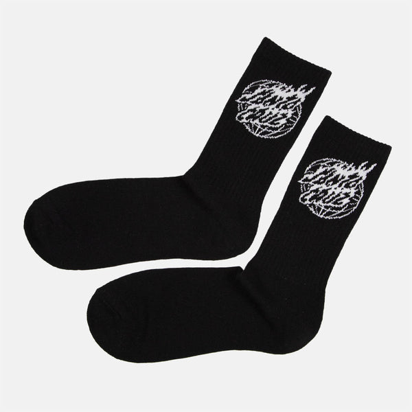 Santa Cruz - Global Flame Dot Mono Socks - Black