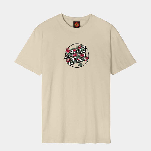 Santa Cruz - Flash Stacked Dot Front T-Shirt - Blond Wood