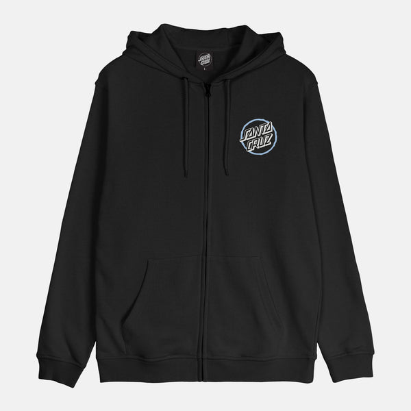 Santa Cruz - Breaker Check Opus Dot Zip Hooded Sweatshirt - Black
