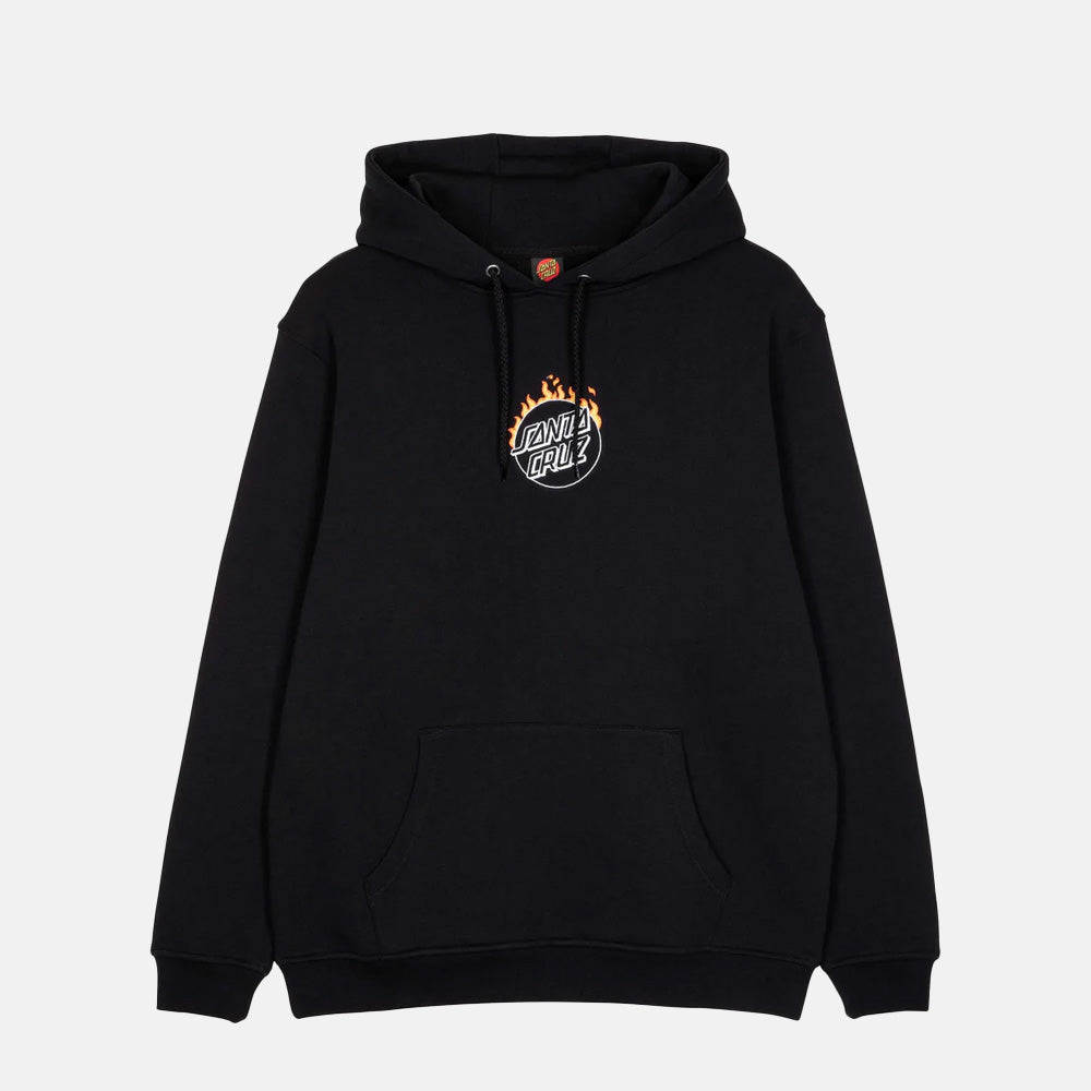 Santa Cruz - Burnt Opus Front Hooded Sweatshirt - Black