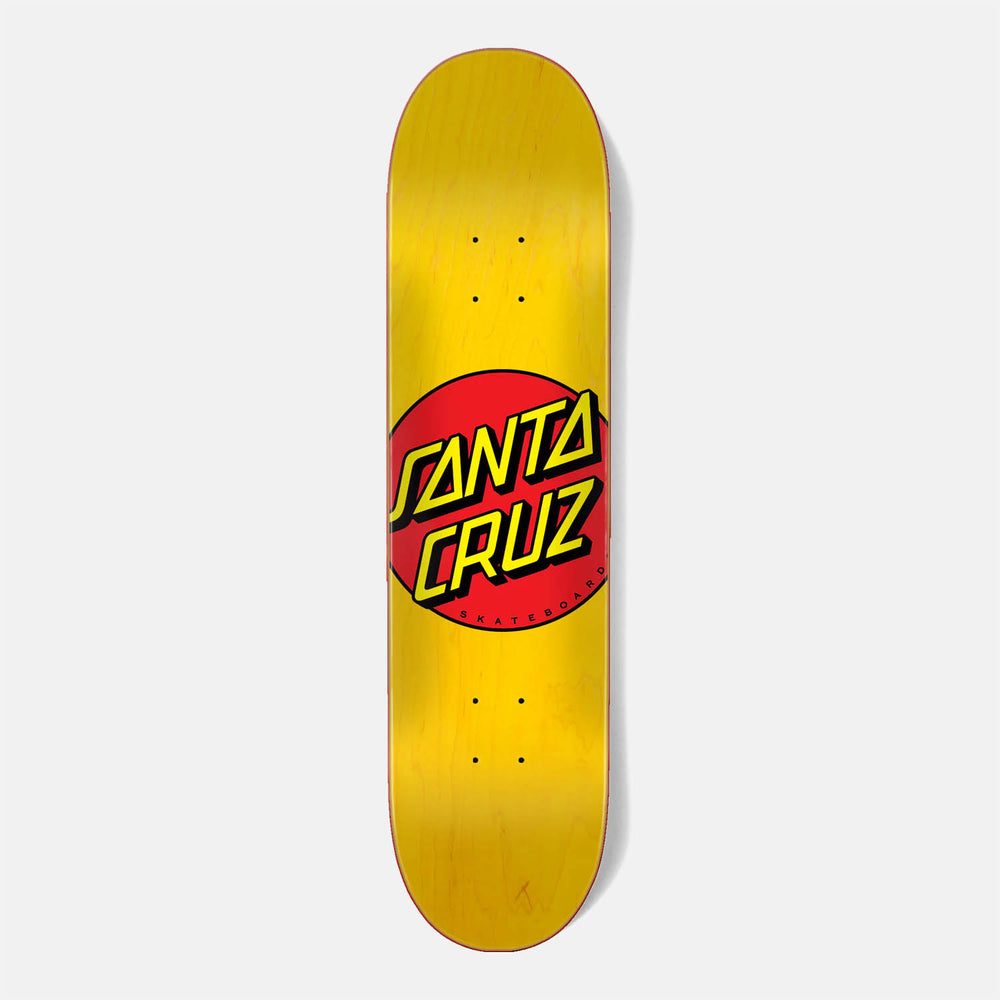 Santa Cruz - 7.75" Classic Dot Logo Skateboard Deck - Yellow
