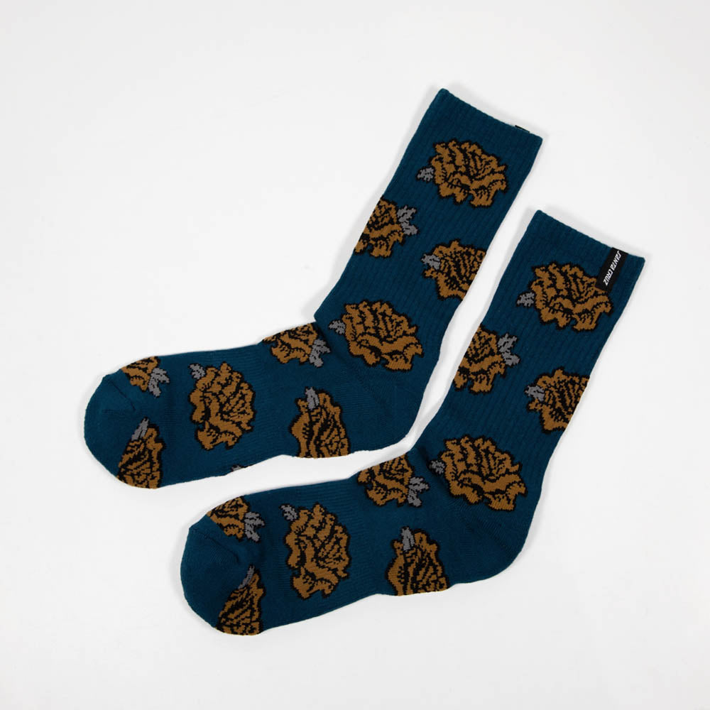 Santa Cruz - Dressen Roses Crew Socks - Dark Teal
