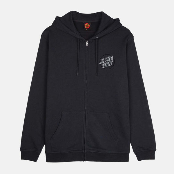 Santa Cruz - Wooten Duo Dot Zip Hooded Sweatshirt - Black