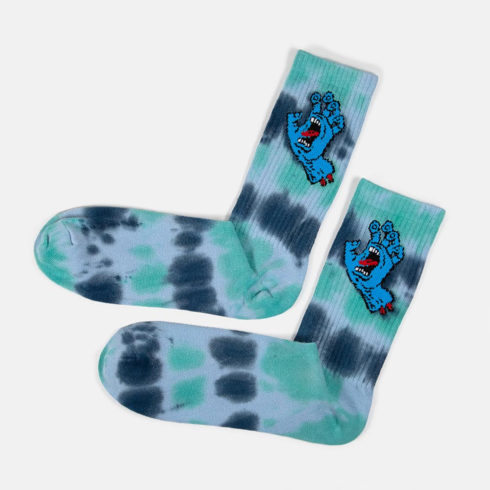 Santa Cruz - Screaming Mini Hand Sock - Fresh Blue Tie Dye