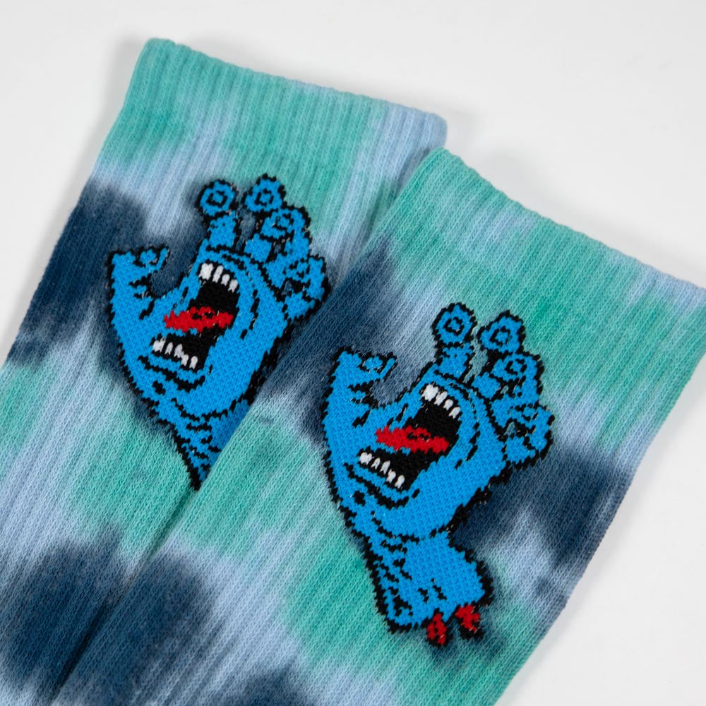 Santa Cruz - Screaming Mini Hand Sock - Fresh Blue Tie Dye