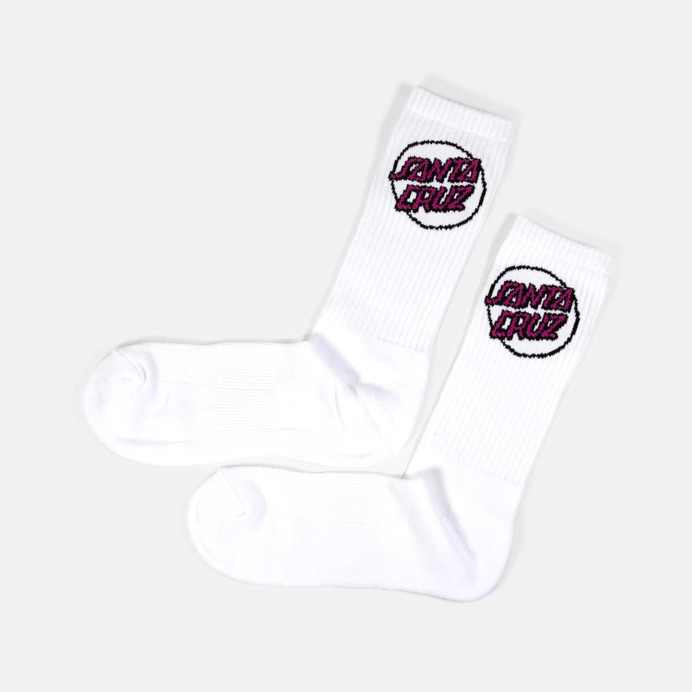 Santa Cruz - Partial Dot Socks - White