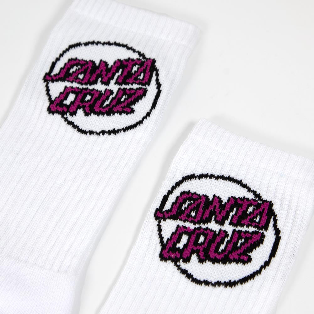 Santa Cruz - Partial Dot Socks - White