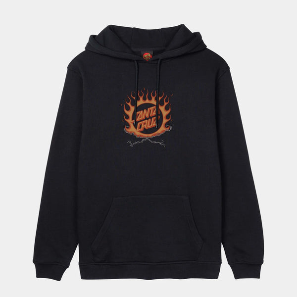 Santa Cruz - Forging Dot Centre Hooded Sweatshirt - Black