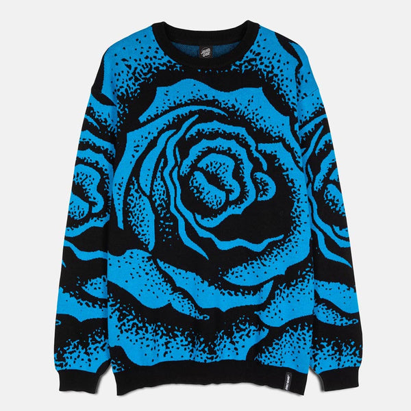Santa Cruz - Dressen Big Rose Knitted Jumper - Black / Blue