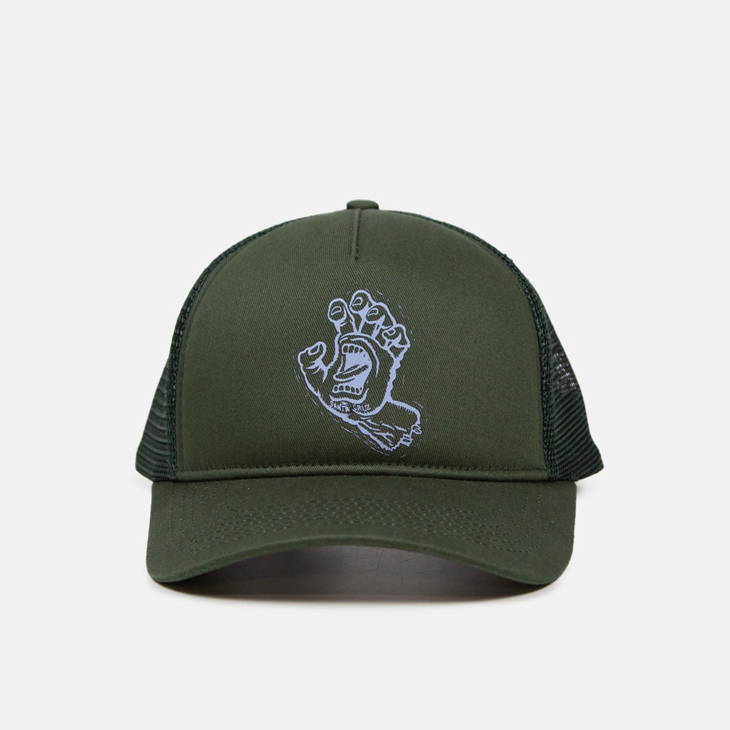 Santa Cruz - Stamped Screaming Hand Meshback Cap - Kale