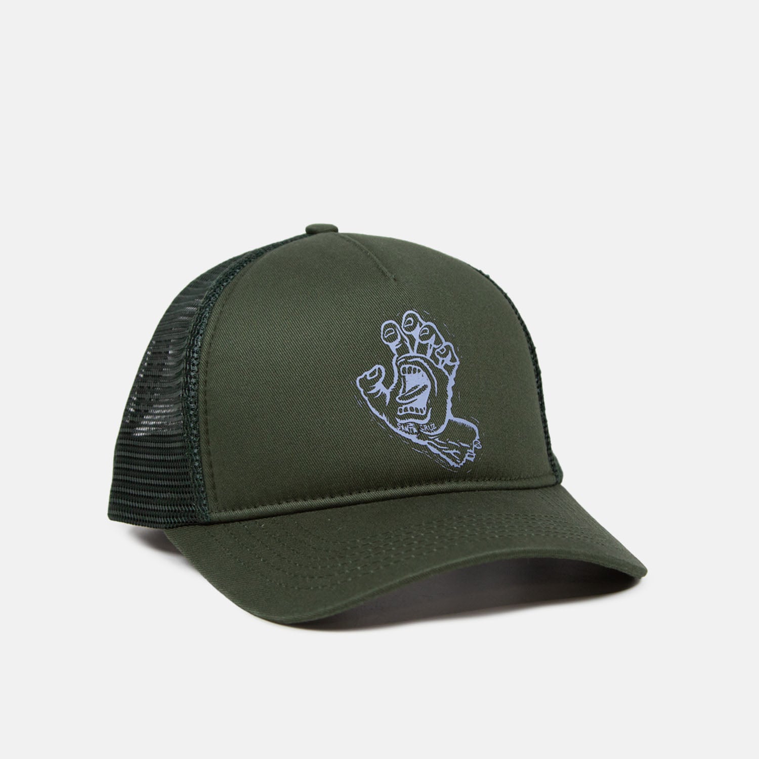 Santa Cruz - Stamped Screaming Hand Meshback Cap - Kale
