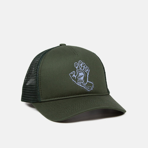 Santa Cruz - Stamped Screaming Hand Meshback Cap - Kale