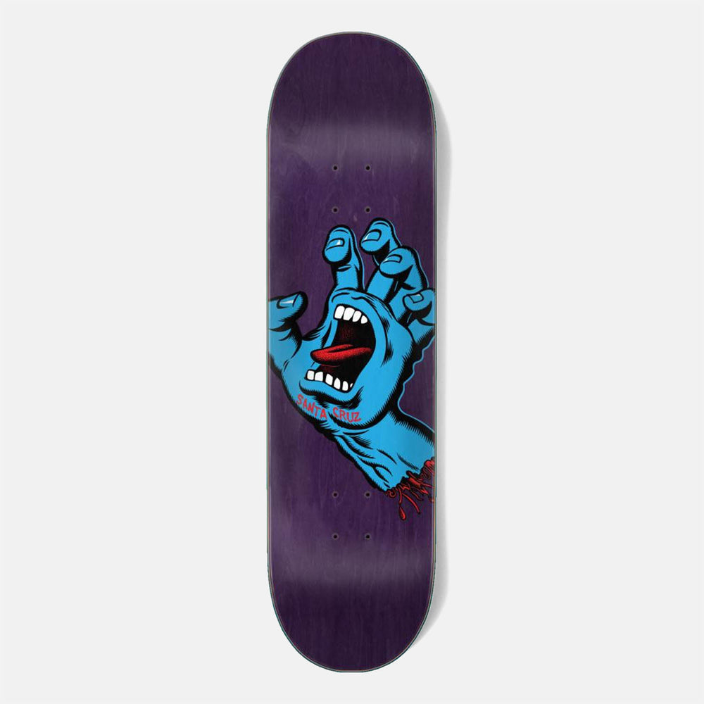 Santa Cruz - 8.375" Screaming Hand Logo Skateboard Deck - Purple