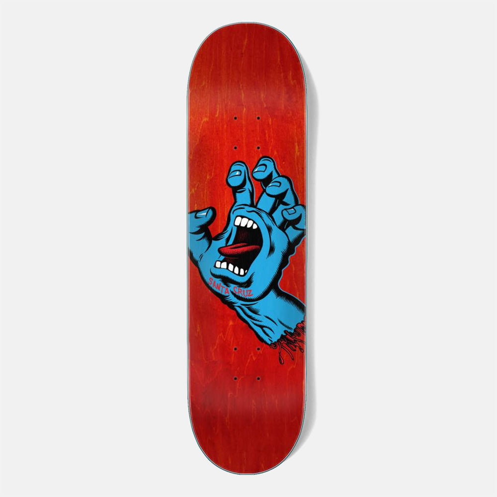Santa Cruz - 8.0" Screaming Hand Logo Skateboard Deck - Red