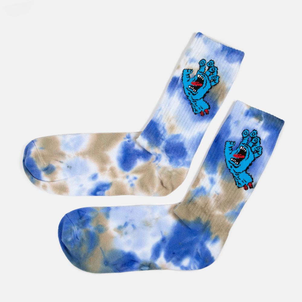 Santa Cruz - Screaming Hand Tie Dye Socks - Ultramarine