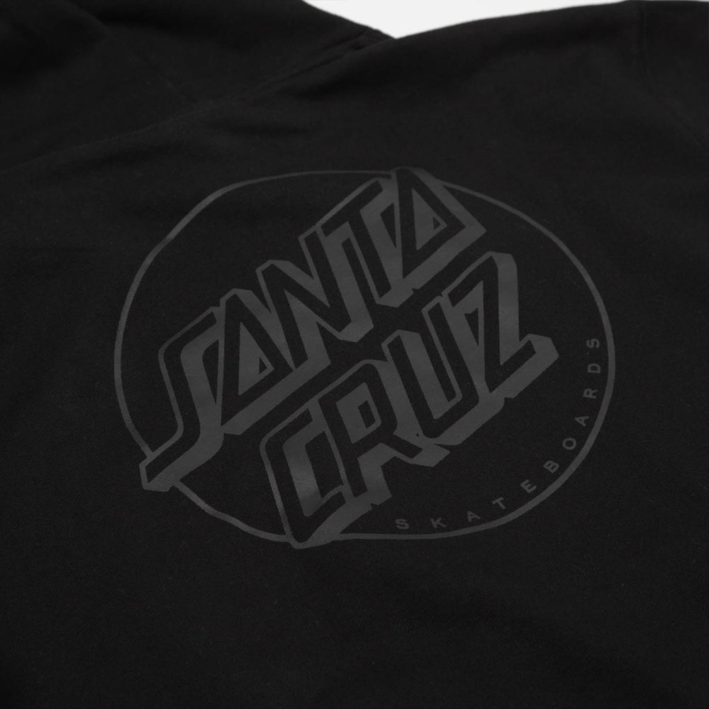 Santa Cruz - Tonal Opus Dot Stripe Pullover Hooded Sweatshirt - Black