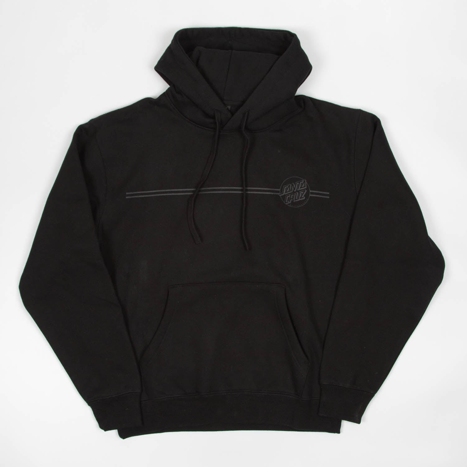 Santa Cruz - Tonal Opus Dot Stripe Pullover Hooded Sweatshirt - Black
