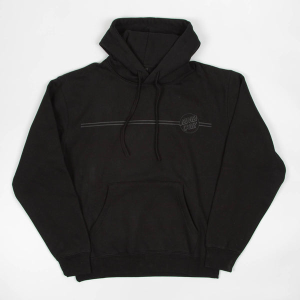 Santa Cruz - Tonal Opus Dot Stripe Pullover Hooded Sweatshirt - Black