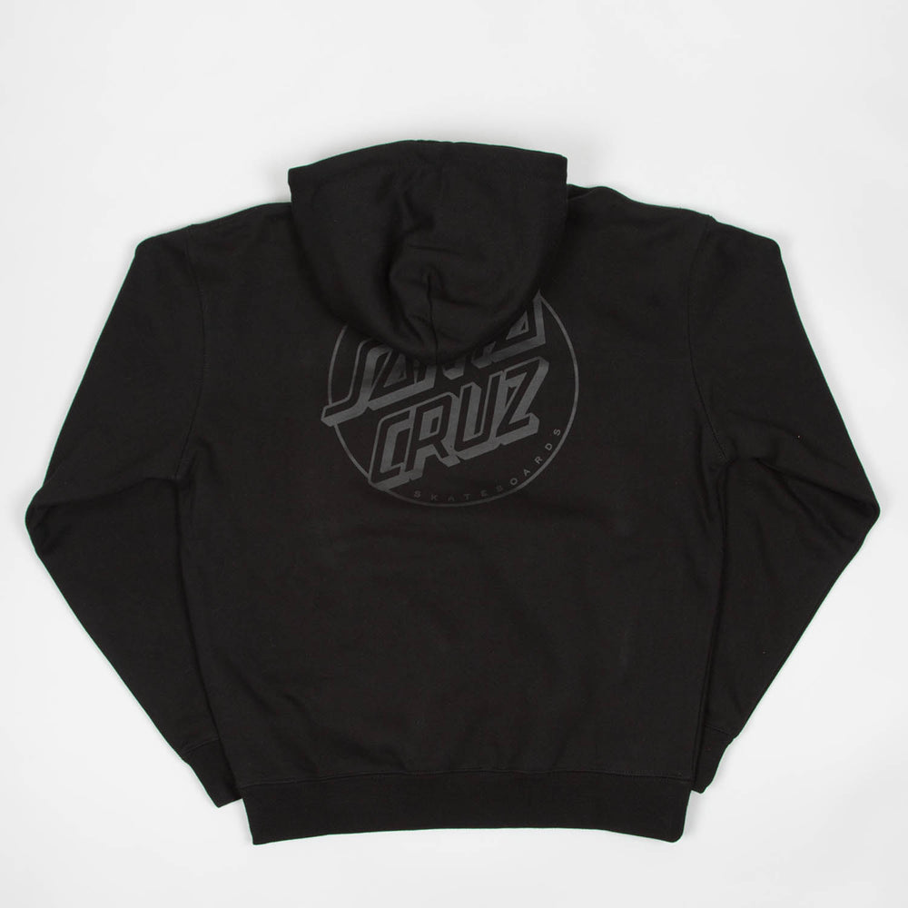 Santa Cruz - Tonal Opus Dot Stripe Pullover Hooded Sweatshirt - Black