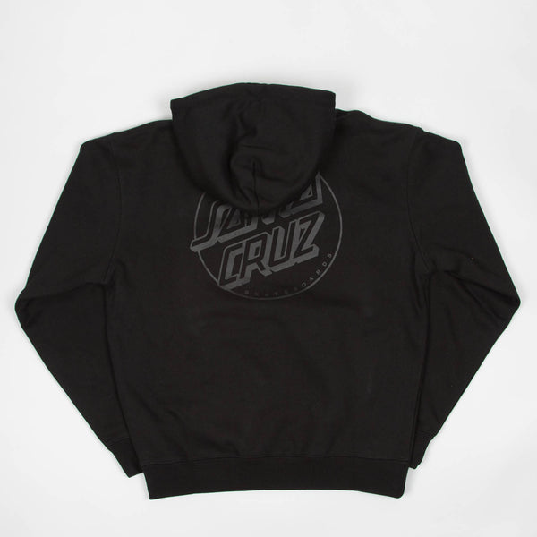 Santa Cruz - Tonal Opus Dot Stripe Pullover Hooded Sweatshirt - Black
