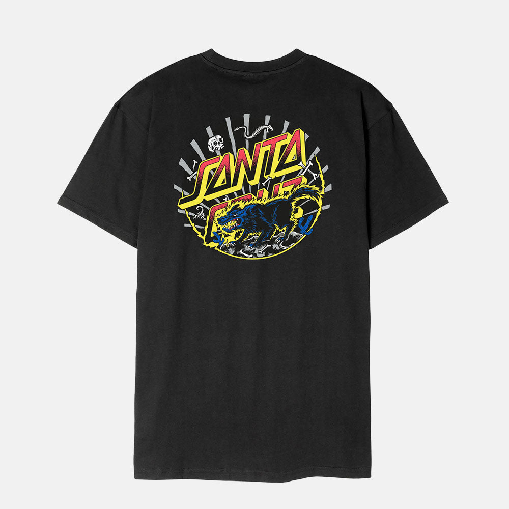 Santa Cruz - Kendall Wolf Dot T-Shirt - Black