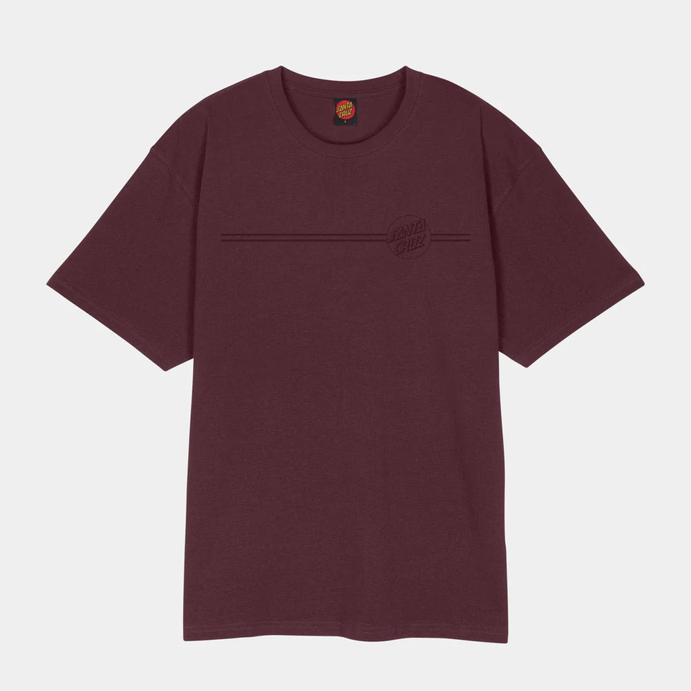Santa Cruz - Tonal Opus Dot Stripe T-Shirt - Dark Plum