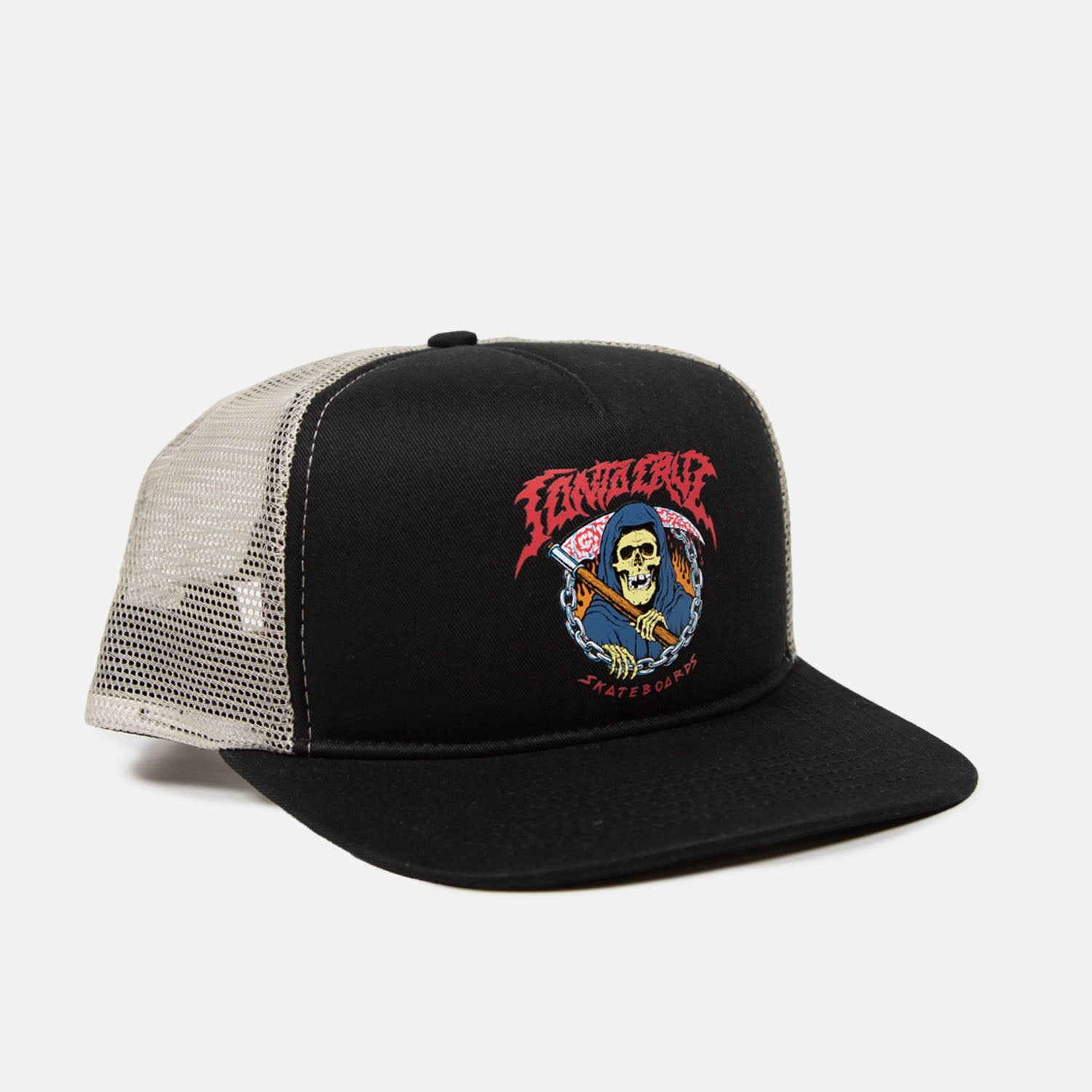 Santa Cruz - Out Of Time Meshback Cap - Black / Stone Grey