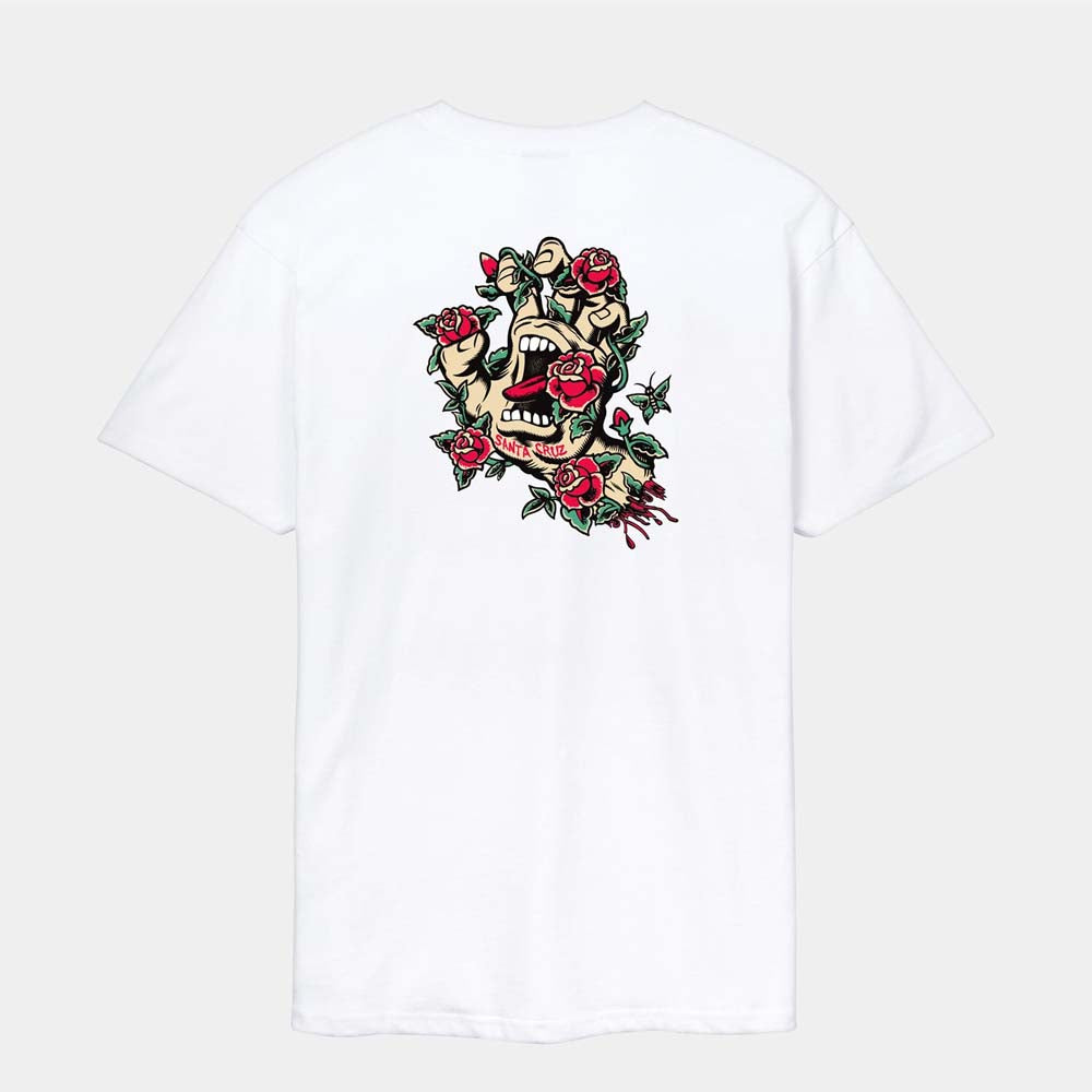 Santa Cruz - Screaming Rose Flash T-Shirt - White
