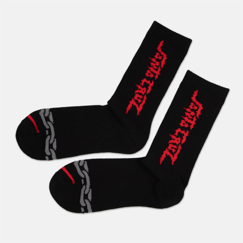 Santa Cruz - Dungeon Strip Socks - Black