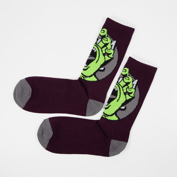 Santa Cruz - Hand Dot Sock - Dark Cherry