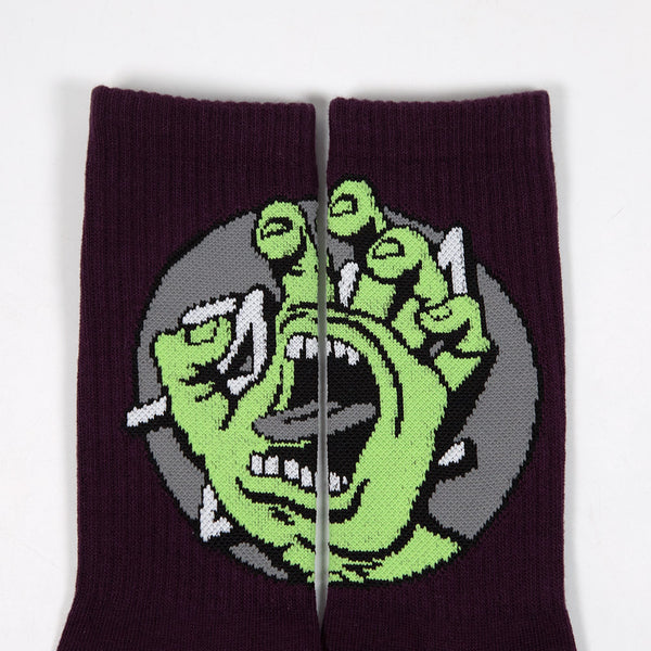 Santa Cruz - Hand Dot Sock - Dark Cherry