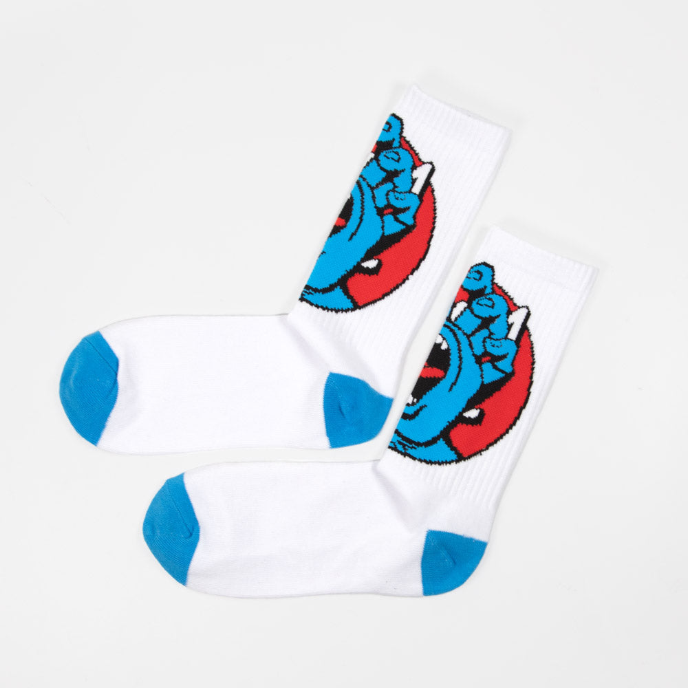 Santa Cruz - Hand Dot Sock - White