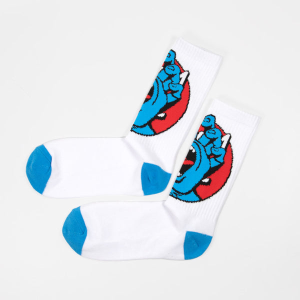 Santa Cruz - Hand Dot Sock - White