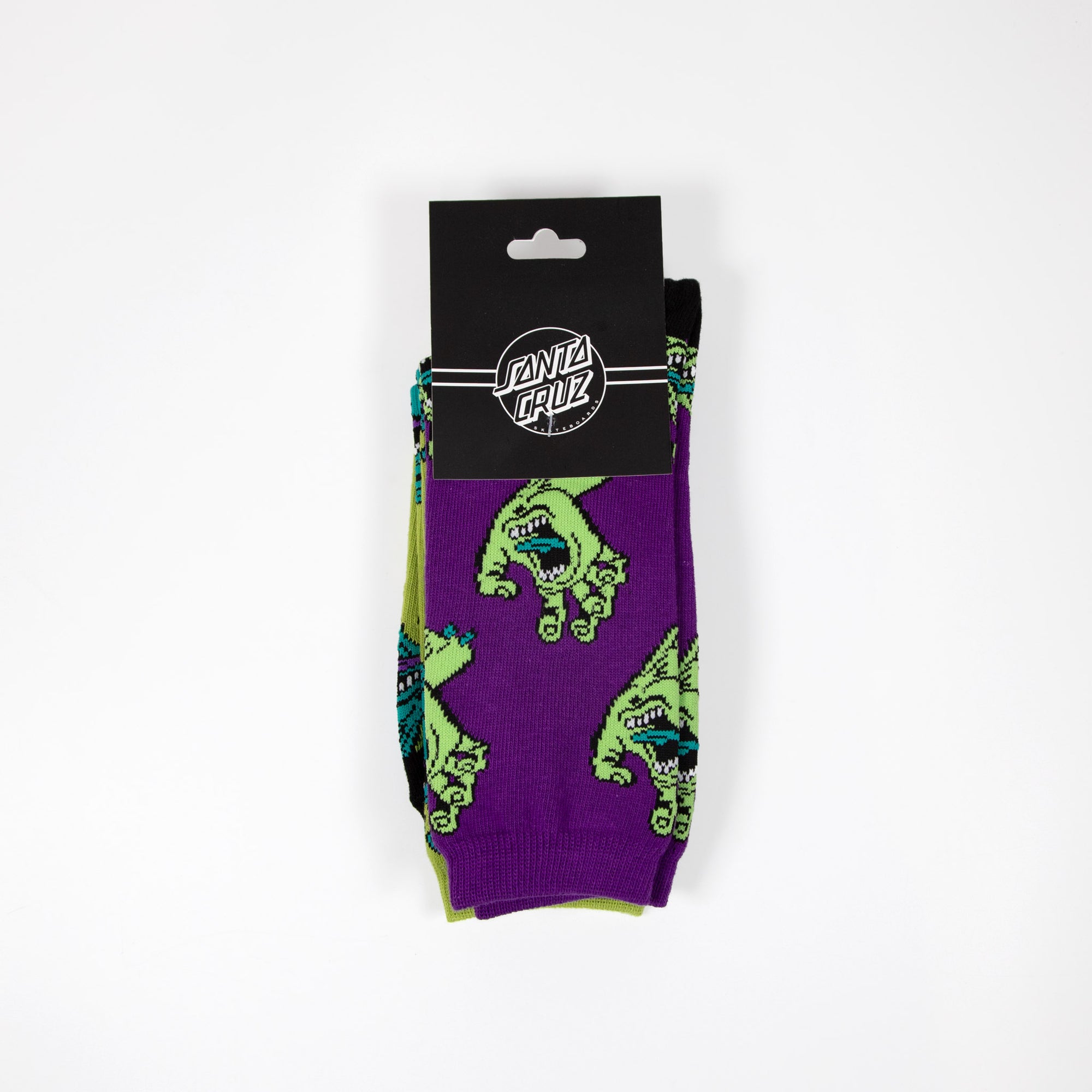Santa Cruz - Multi Hand Socks (2 Pack) - Purple / Green