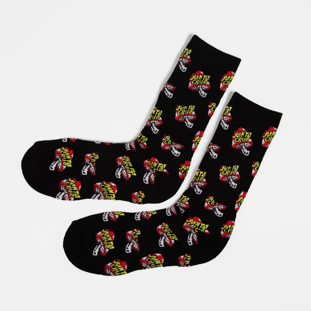 Santa Cruz - Toadstool Dot Socks - Black