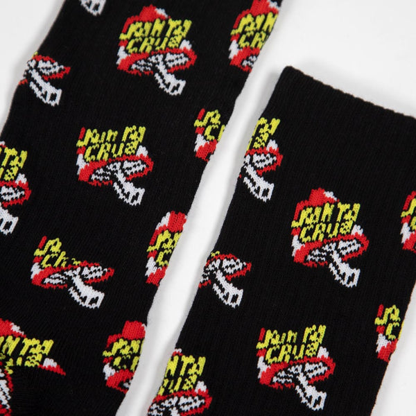 Santa Cruz - Toadstool Dot Socks - Black