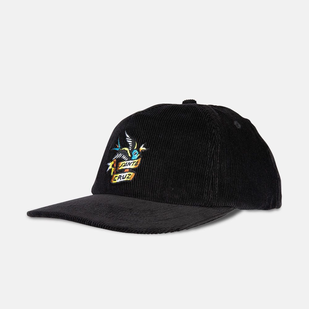 Santa Cruz - Sommer Sparrow Corduroy Cap - Black