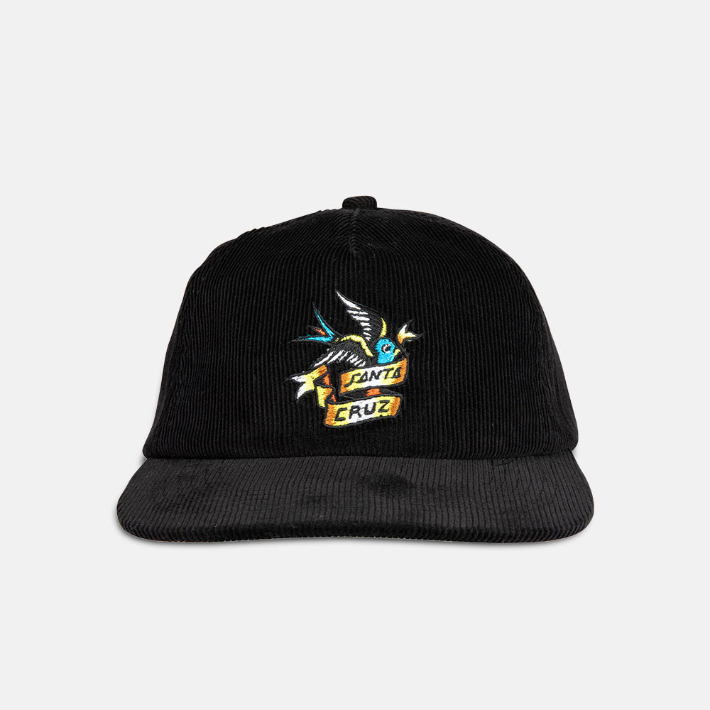 Santa Cruz - Sommer Sparrow Corduroy Cap - Black