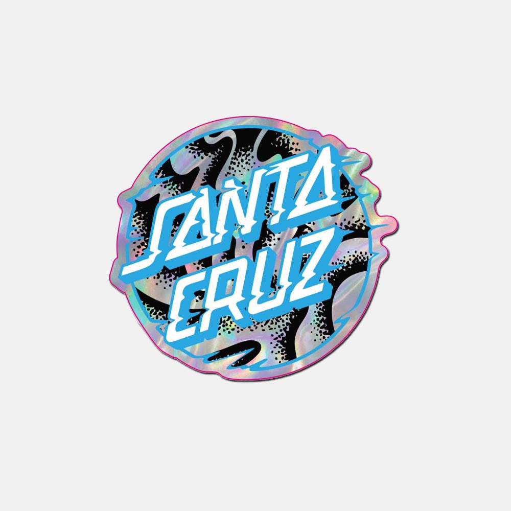 Santa Cruz - 3.5" Vivid Slick Dot Sticker - Metallic Holographic