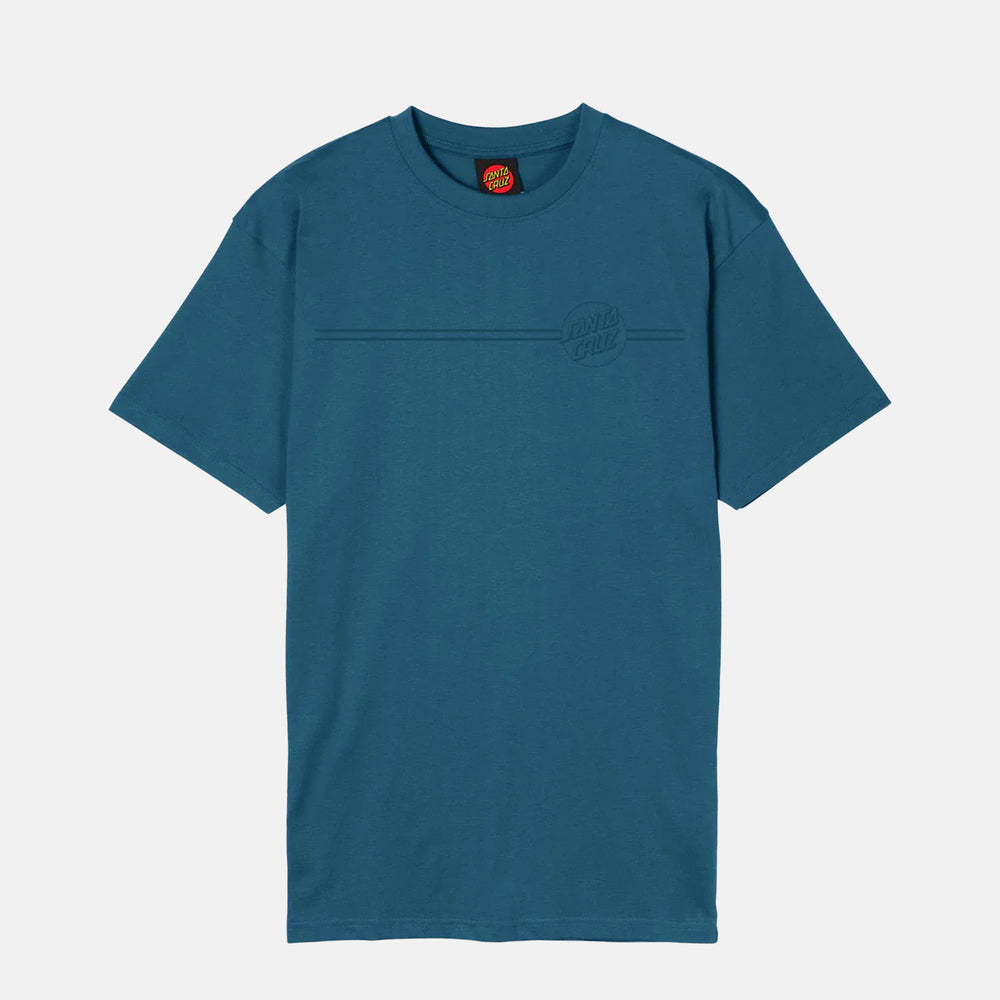 Santa Cruz - Tonal Opus Dot Stripe T-Shirt - Dark Teal