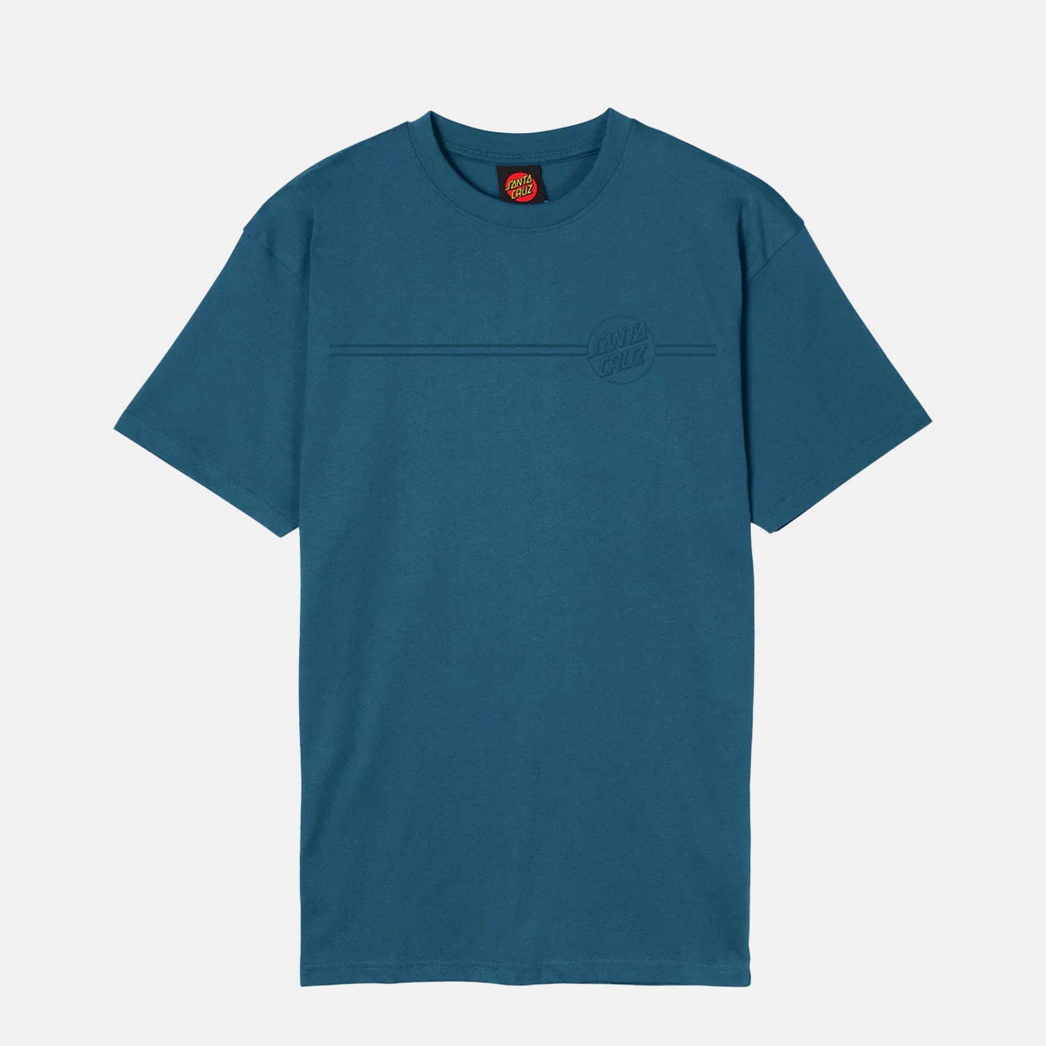 Santa Cruz - Tonal Opus Dot Stripe T-Shirt - Dark Teal