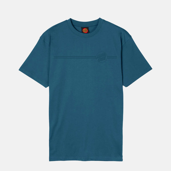 Santa Cruz - Tonal Opus Dot Stripe T-Shirt - Dark Teal