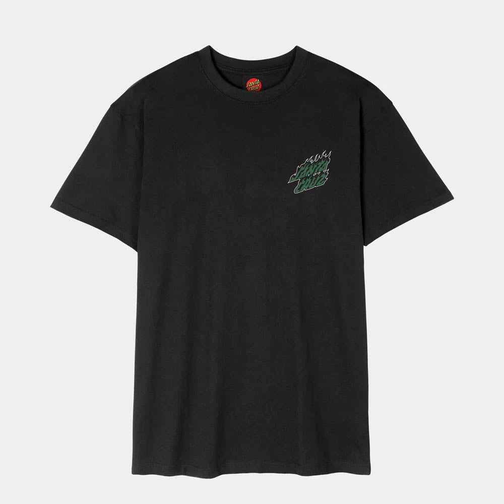 Santa Cruz - Wired Flame Dot T-Shirt - Black